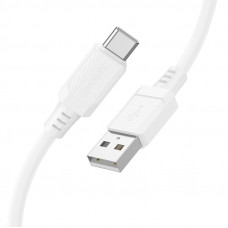 Кабель BOROFONE BX115 Lotto silicone charging data cable Type-C White (6941991119675)