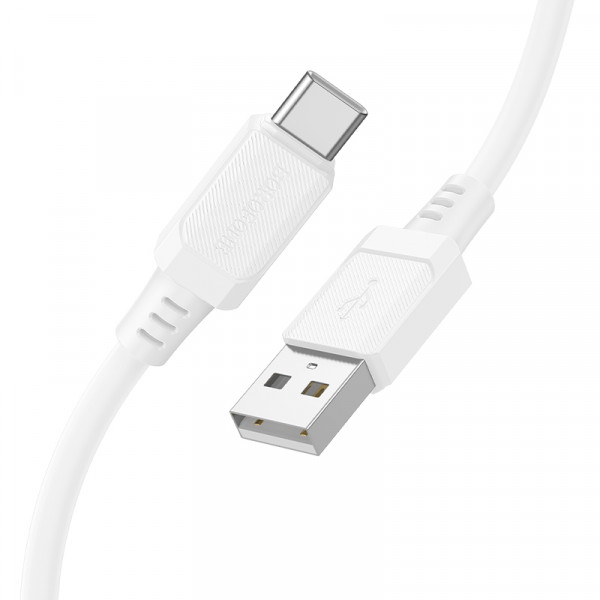 Кабель BOROFONE BX115 Lotto silicone charging data cable Type-C White (6941991119675)