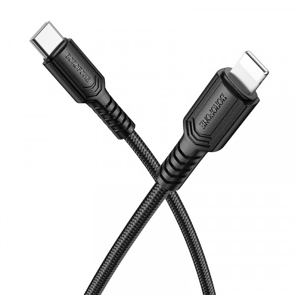 Кабель BOROFONE BX116 Certain PD charging data cable iP Black (6941991119712)