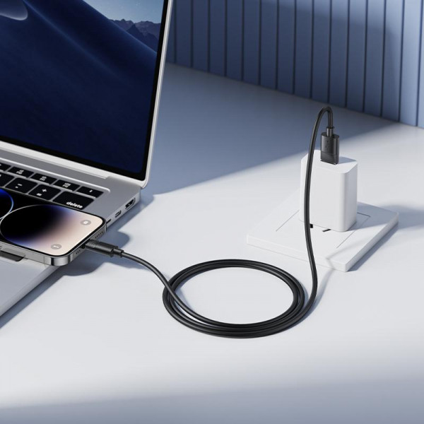 Кабель BOROFONE BX123 Leya silicone charging data cable iP Black (6941991124198)