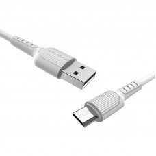 Кабель BOROFONE BX16 USB to Micro 2A, 1m, PVC, TPE connectors, Білий