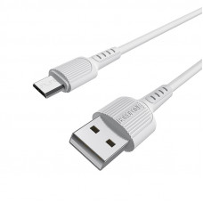 Кабель BOROFONE BX16 USB to Micro 2A, 1m, PVC, TPE connectors, Білий