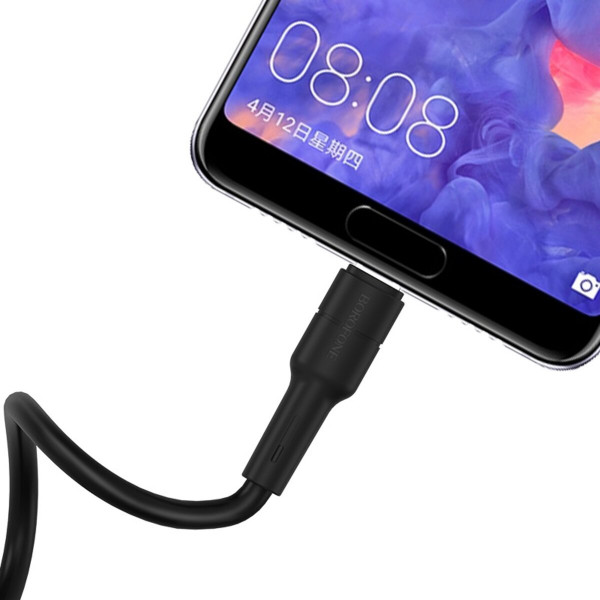 Кабель BOROFONE BX30 USB to Type-C, 3A, 1m, silicone, TPE connectors, Чорний