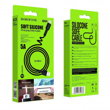 Кабель BOROFONE BX31 USB to Micro 2.4A, 1m, silicone, TPE connectors, Чорний
