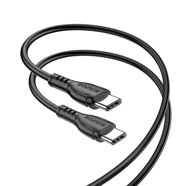Кабель BOROFONE BX51 Triumph 60W charging data cable Type-C to Type-C Чорний