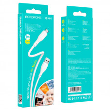 Кабель BOROFONE BX66 Wide way silicone charging data cable for Micro Білий