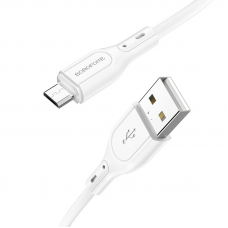 Кабель BOROFONE BX66 Wide way silicone charging data cable for Micro Білий