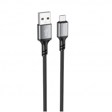 Кабель BOROFONE BX83 Micro Famous silicone charging data cable Чорний