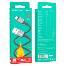 Кабель BOROFONE BX83 Micro Famous silicone charging data cable Чорний