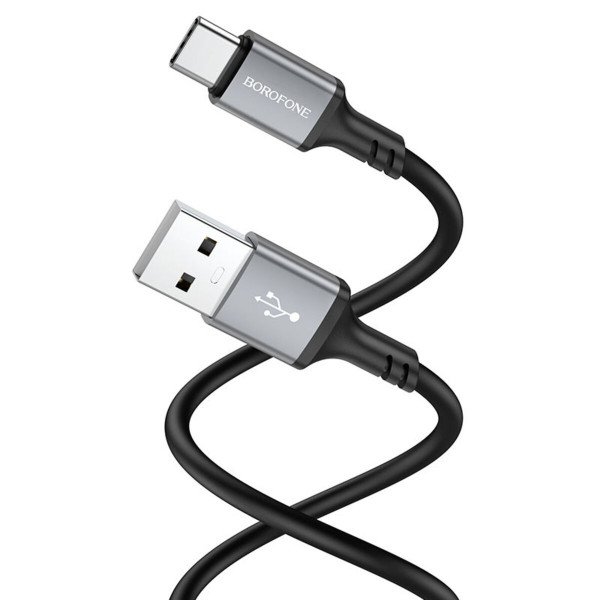 Кабель BOROFONE BX83 Type-C Famous silicone charging data cable Чорний