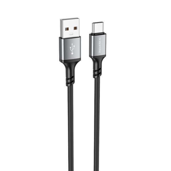 Кабель BOROFONE BX83 Type-C Famous silicone charging data cable Чорний