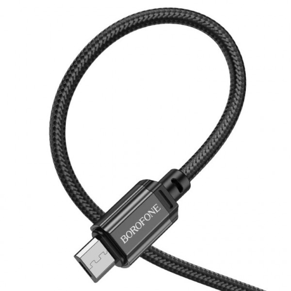 Кабель BOROFONE BX87 Sharp charging data cable for Micro Чорний