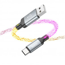 Кабель HOCO U112 Shine charging data cable for Type-C Gray (6931474788818)