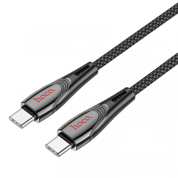 Кабель HOCO U133 Monte 60W charging data cable Type-C to Type-C Black (6942007618311)