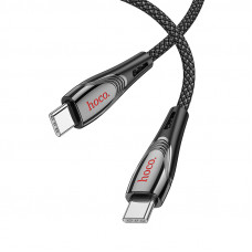 Кабель HOCO U133 Monte 60W charging data cable Type-C to Type-C Black (6942007618311)