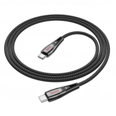 Кабель HOCO U133 Monte 60W charging data cable Type-C to Type-C Black (6942007618311)