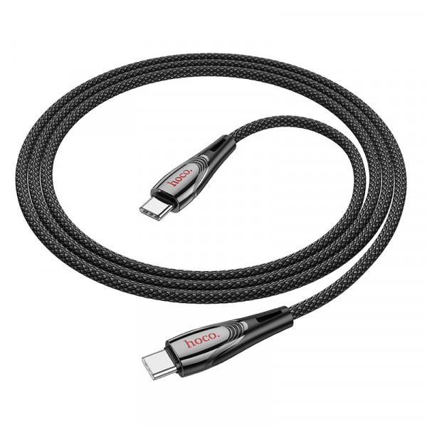 Кабель HOCO U133 Monte 60W charging data cable Type-C to Type-C Black (6942007618311)