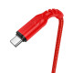 Кабель HOCO X59 USB to Type-C 3A, 1m, nylon, TPE connectors, Red (6931474744937)