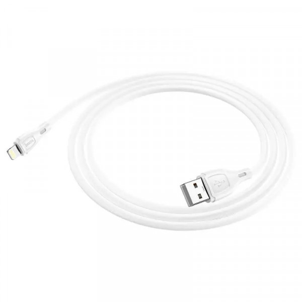 Кабель HOCO X61 Ultimate silicone charging data cable for iP White (6931474747815)