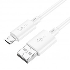 Кабель HOCO X88 Gratified charging data cable for Micro White (6931474783332)
