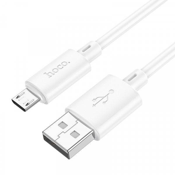 Кабель HOCO X88 Gratified charging data cable for Micro White (6931474783332)