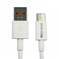 Кабель Mibrand MI-12 High Current Charging Line USB for Type-C 5A 1m Білий