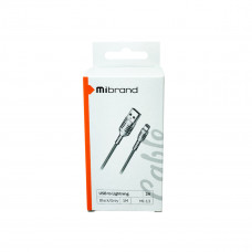 Кабель Mibrand MI-13 Feng World Charging Line USB for Lightning 2A 1m Чорний/Grey