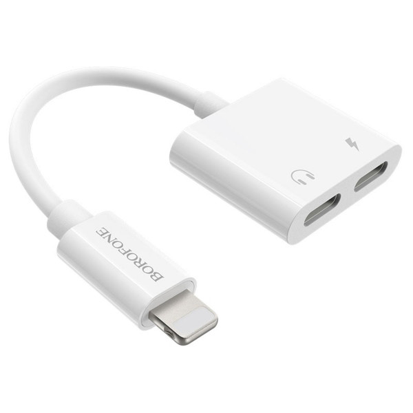 Кабель-перехiдник BOROFONE BV11 Dual Lightning digital audio converter
