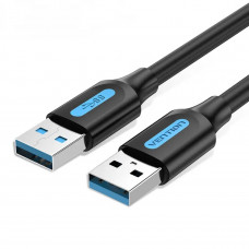 Кабель-подовжувач Vention USB 3.0 A Male to A Male Cable 1M Black PVC Type (CONBF)