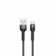 Кабель REMAX Jany Series Aluminum Alloy Braided 2.4A data cable RC-124m/i/a Type-C-Black (6972174152851)