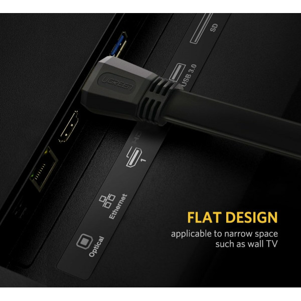 Кабель UGREEN ED015 HDMI Flat Cable 3m (UGR-50820)