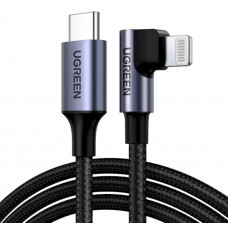 Кабель UGREEN US305 USB-C to Lightning Angled Cable Aluminum Shell Braided 1m(UGR-60763)