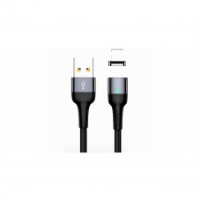 Кабель Usams US-SJ336 U29 Aluminum Alloy Lightning Magnetic Cable 2m Чорний