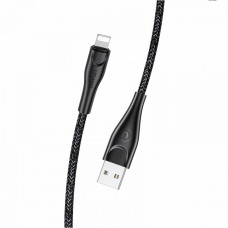 Кабель Usams US-SJ394 U41 Lightning Braided Data and Charging Cable 2m Чорний