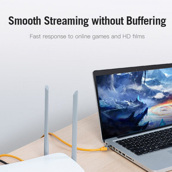 Кабель Vention Cat.6A SFTP Patch Cable 1M Жовтий