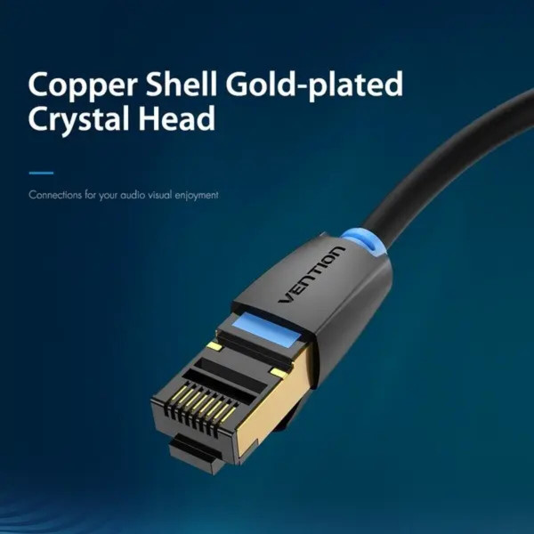 Кабель Vention Cat.8 SFTP Patch Cable 0.5M Чорний (IKABD)