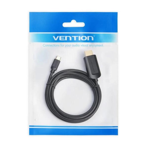 Кабель Vention Type-C to HDMI 4K 30Hz Cable 1.5M Чорний (CGUBG)