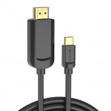 Кабель Vention Type-C to HDMI 4K 30Hz Cable 1M Чорний (CGUBF)