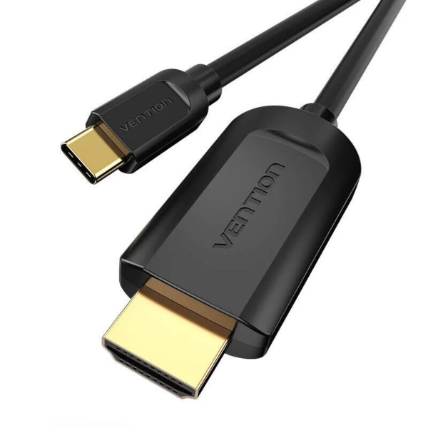Кабель Vention Type-C to HDMI 4K 30Hz Cable 1M Чорний (CGUBF)