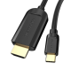 Кабель Vention Type-C to HDMI 4K 30Hz Cable 1M Black (CGUBF) (CGUBF)