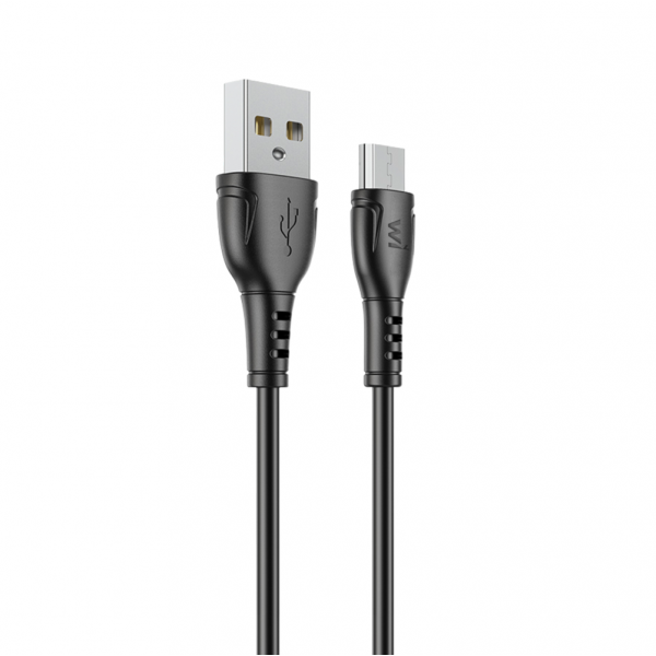 Кабель Wibrand Boa PVC charging data cable for Micro 1m Black (WI.DC/BO1B-UM)