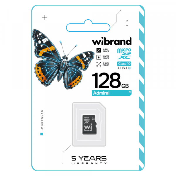 Карта пам'яті microSDXC (UHS-1 U3) Wibrand 128Gb class 10 (WICDHU3/128GB)