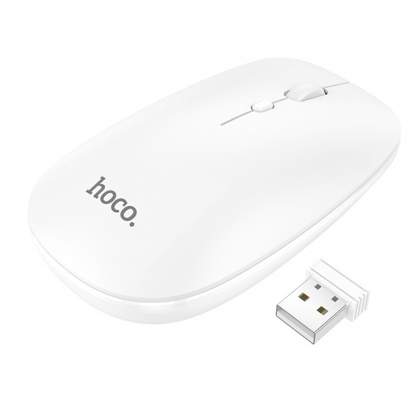 Маніпулятор миша HOCO GM15 Art dual-mode business wireless mouse White