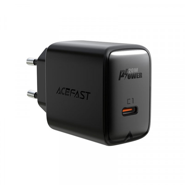 Мережевий зарядний пристрій ACEFAST A1 PD20W single USB-C charger Чорний