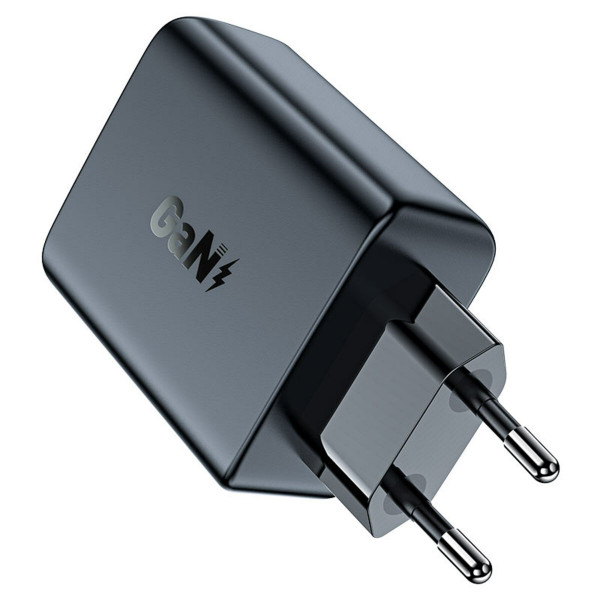 Мережевий зарядний пристрій ACEFAST A29 PD50W GaN (USB-C+USB-C) dual port charger Чорний