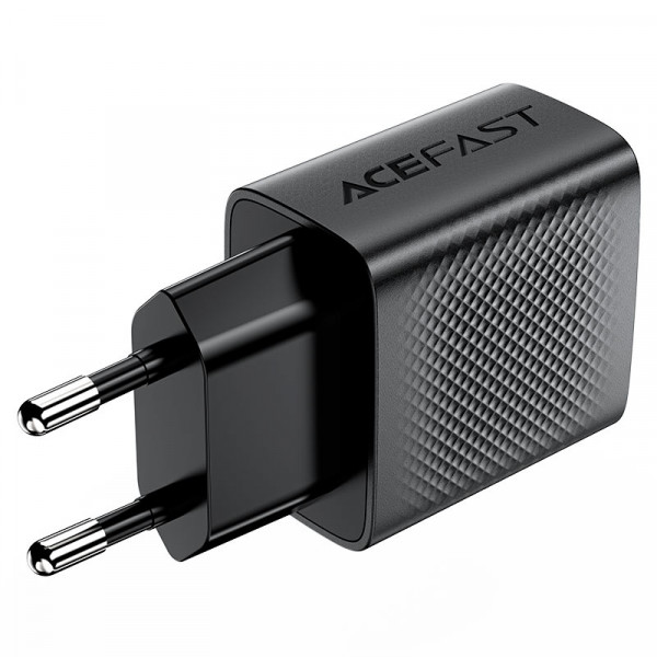 Мережевий зарядний пристрій ACEFAST A86 12W (USB-A+USB-A) dual port charger Black (6974316283270)