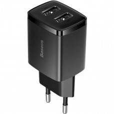 Мережевий зарядний пристрій Baseus Compact Charger 2U 10.5W EU Чорний