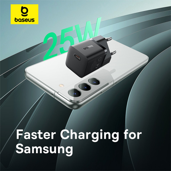 Мережевий зарядний пристрій Baseus GaN5 Fast Charger (mini) 1C 25W EU Cluster Black (P10110909113-00)