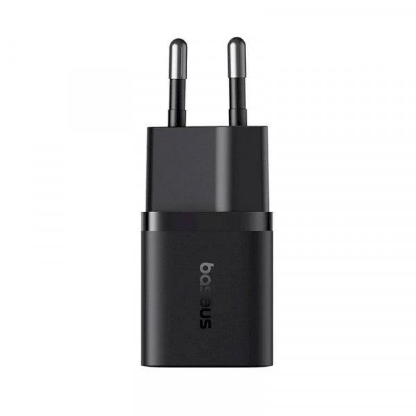 Мережевий зарядний пристрій Baseus GaN5 Fast Charger (mini) 1C 25W EU Cluster Black (with: Baseus Dynamic 3 Series Fast Charging Data Cable Type-C t