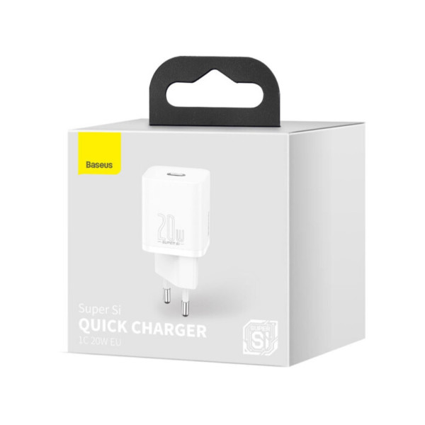 Мережевий зарядний пристрій Baseus Super Si Quick Charger 1C 20W EU Білий